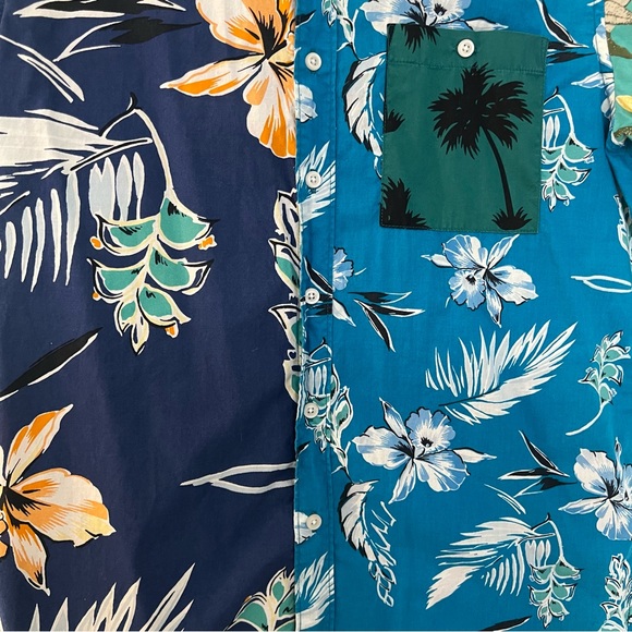 AE American Eagle Shirt Short Sleeve Tropical Palm Trees Beach Summer - Picture 6 of 8
